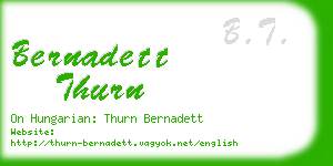 bernadett thurn business card